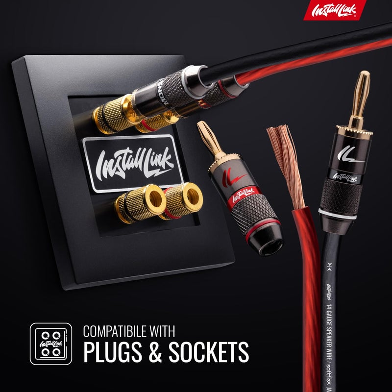 Install Link 14 Gauge Speaker Wire (Speaker Cable) for Car, Home or RV Audio Cable, 30ft, CCA - Image 4